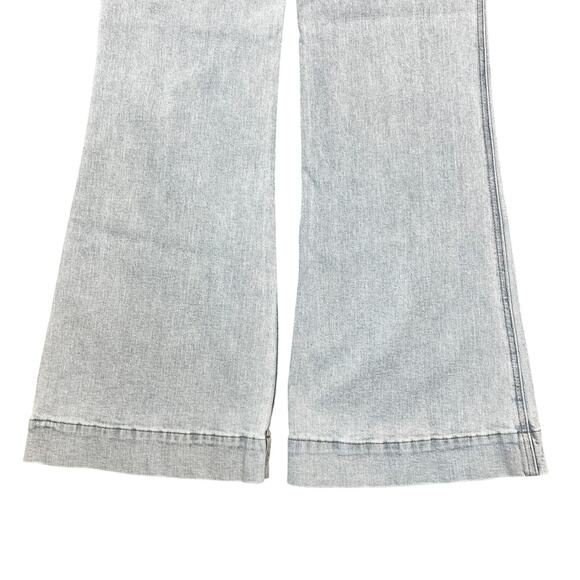 Express 70s Flare Jeans Women's 8R Light Wash Denim Trouser Hippie Boho Stretch - Picture 8 of 11